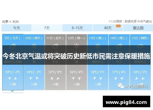 今冬北京气温或将突破历史新低市民需注意保暖措施